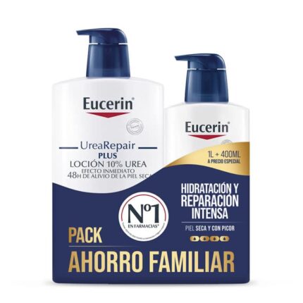 eucerin family pack urea repair lotion 1000ml + 400ml