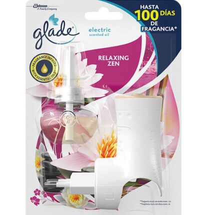 glade electric scented oil diffuser and relaxing zen refill 20ml
