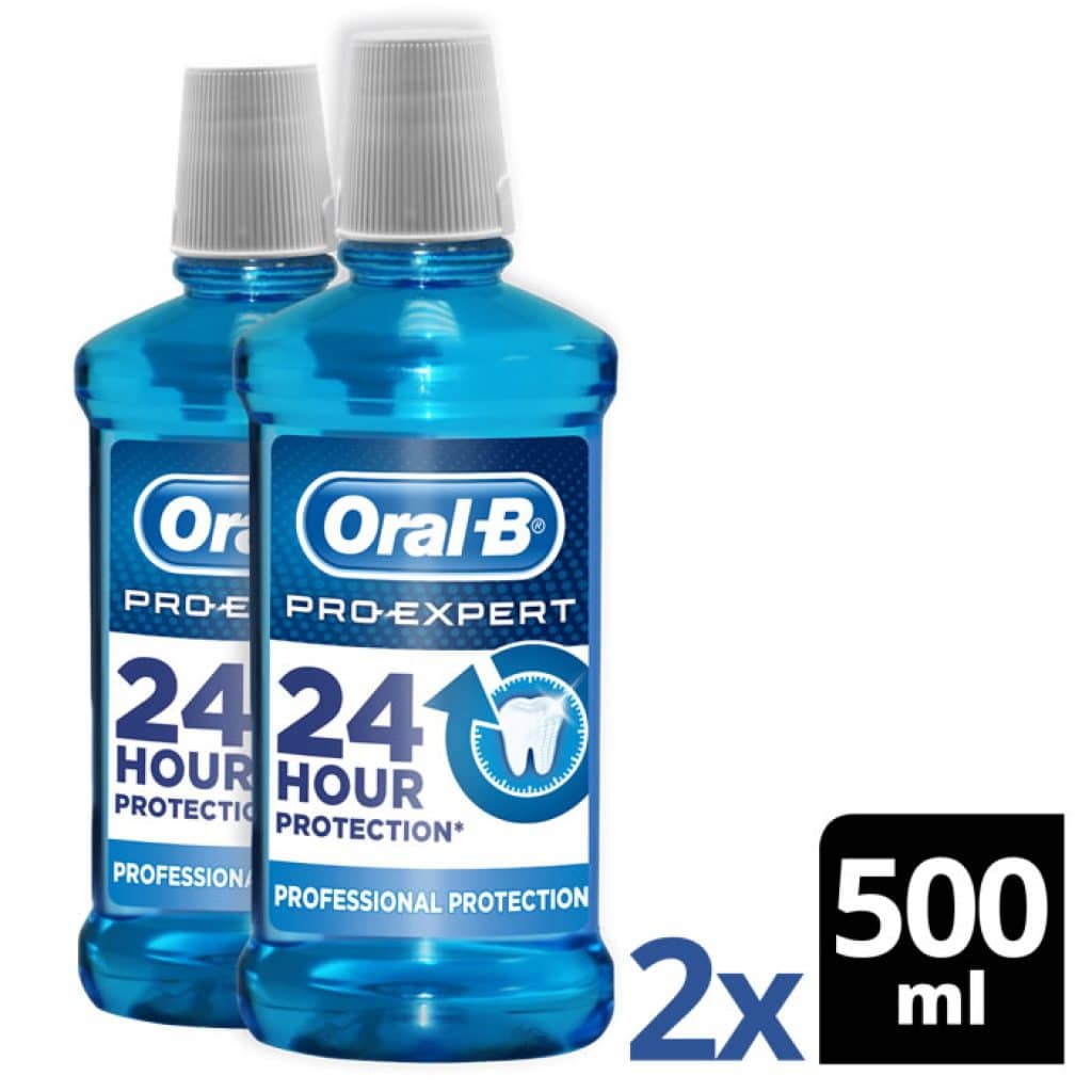 oral b pro expert mouthwash professional protection 500ml set 2 pieces