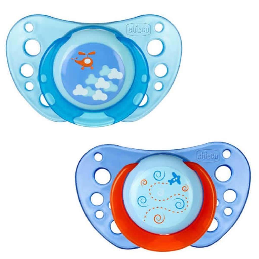 chicco physio air rubber pacifier blue 6 12m 2 units
