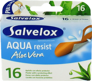 salvelox aqua resist aloe vera adhesive dressing 16 uts
