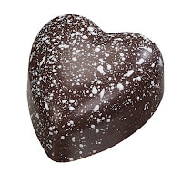 lime heart dark chocolate with a lime filling and white sparkle 12.6g