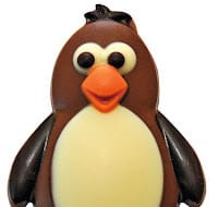 skipper the penguin decorated solid milk chocolate appr 37pcs
