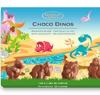 excelcium solid milk chocolate dinosaur pieces in carton