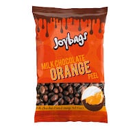 joybags milk chocolate covered orange peel