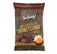 joybags milk chocolate covered honeycomb bites
