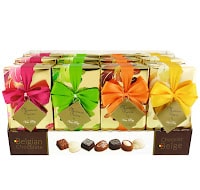 maison pierre belgian chocolate ballotins with gold line giftwrap