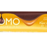 nomo vegan & free from caramel filled chocolate snack bar