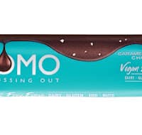 nomo vegan & free from caramel & sea salt chocolate snack bar