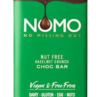 nomo vegan & free from hazelnot crunch chocolate bar