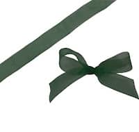 hunter green organza woven edge ribbon