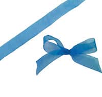 turquoise organza woven edge ribbon