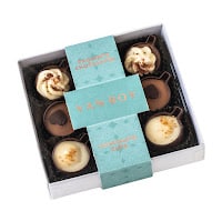 luxury chocolate cup selection in 9 choc grey base with cello lid