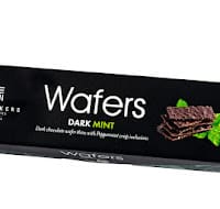 whitakers dark chocolate covered mint wafers in carton