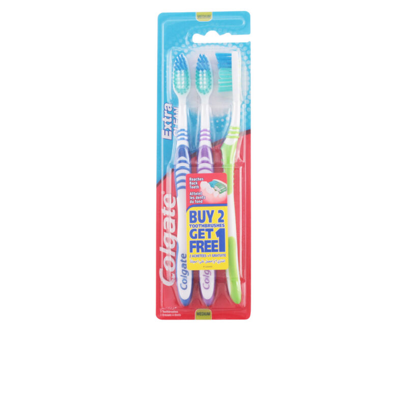 Colgate Extra Clean Medium Toothbrush 3 Units